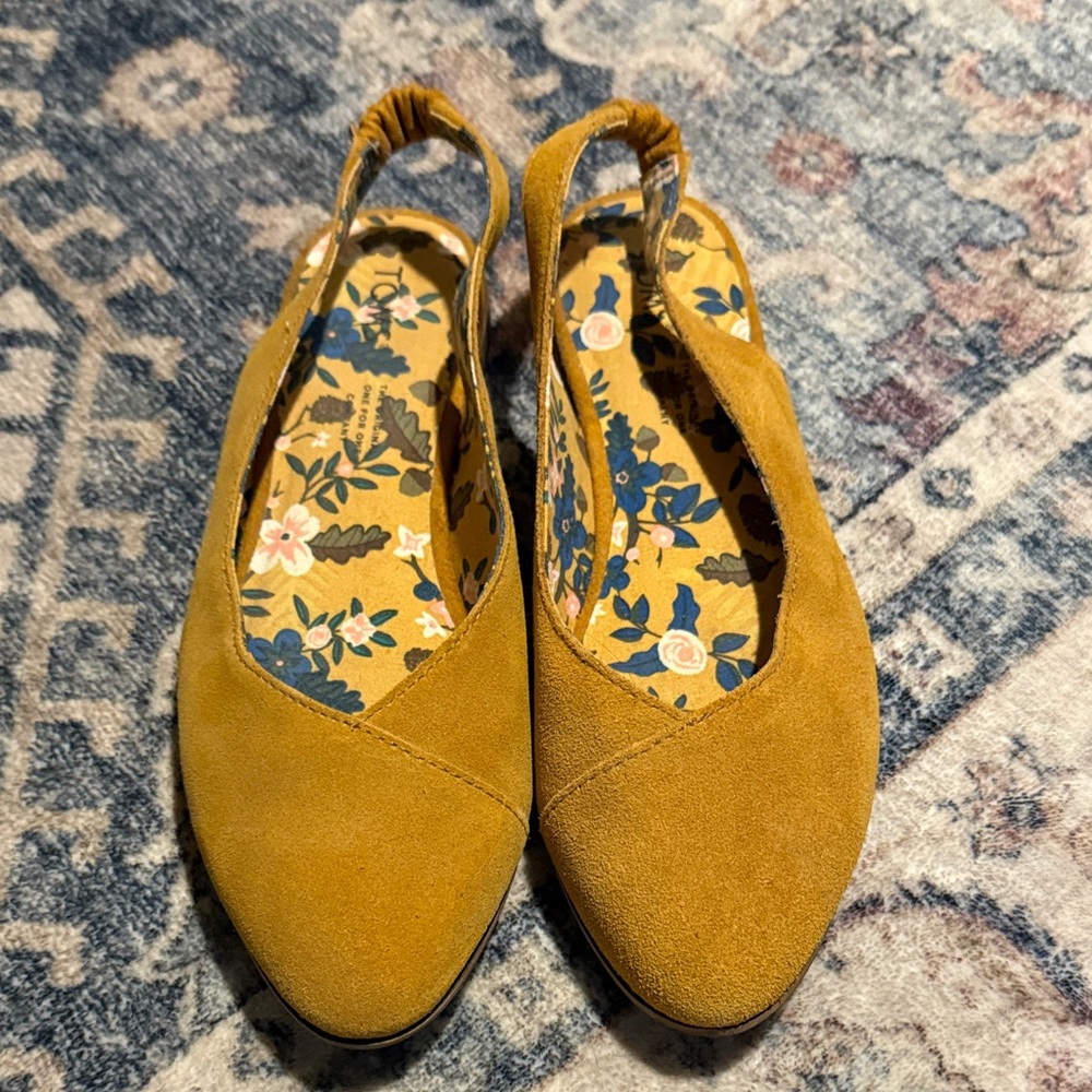 Toms Mustard Yellow Women's Slingback Flats